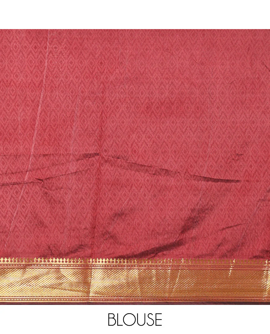 Black Patola Saree Adorned with Ikkat-Style Buttas Enclosed Round Design, Complemented by a Contrast Traditional Zari Design Border, Featuring Intricate Ikkat Style Pallu, and Paired with a Contrast Blouse - Image 3