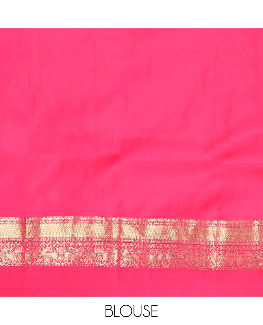 Black zari buttas Vasundhara silk saree, contrast border of diamond, mayil kann, muthu & yaali design & jaal pallu - Image 6