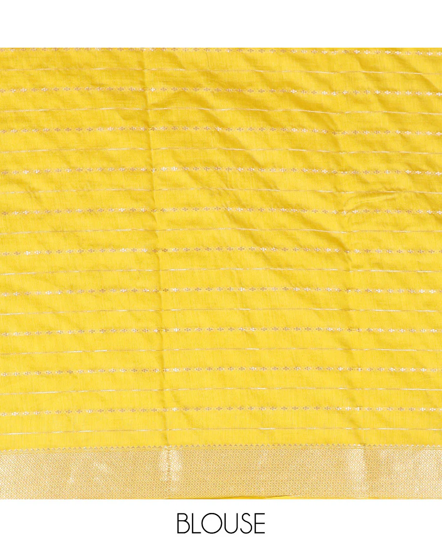 Black zari design assam silk saree, contrast traditional zari border, and zari striped pallu - Image 3