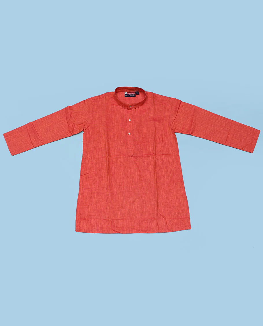 Blue cotton shirt with contrast dhoti (Glamorous boy) - Image 27