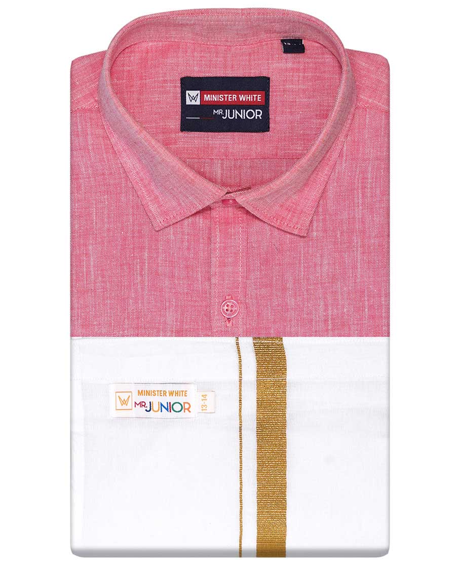 Blue cotton shirt with contrast dhoti (Luxurious boy) - Image 53