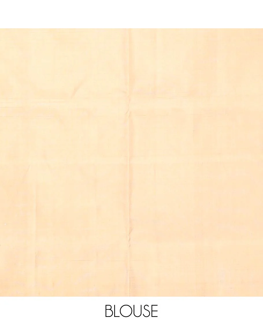 Dark pink zari buttas Mayuri soft silk saree, contrast border, and pallu of paithani-style motifs weave - Image 6