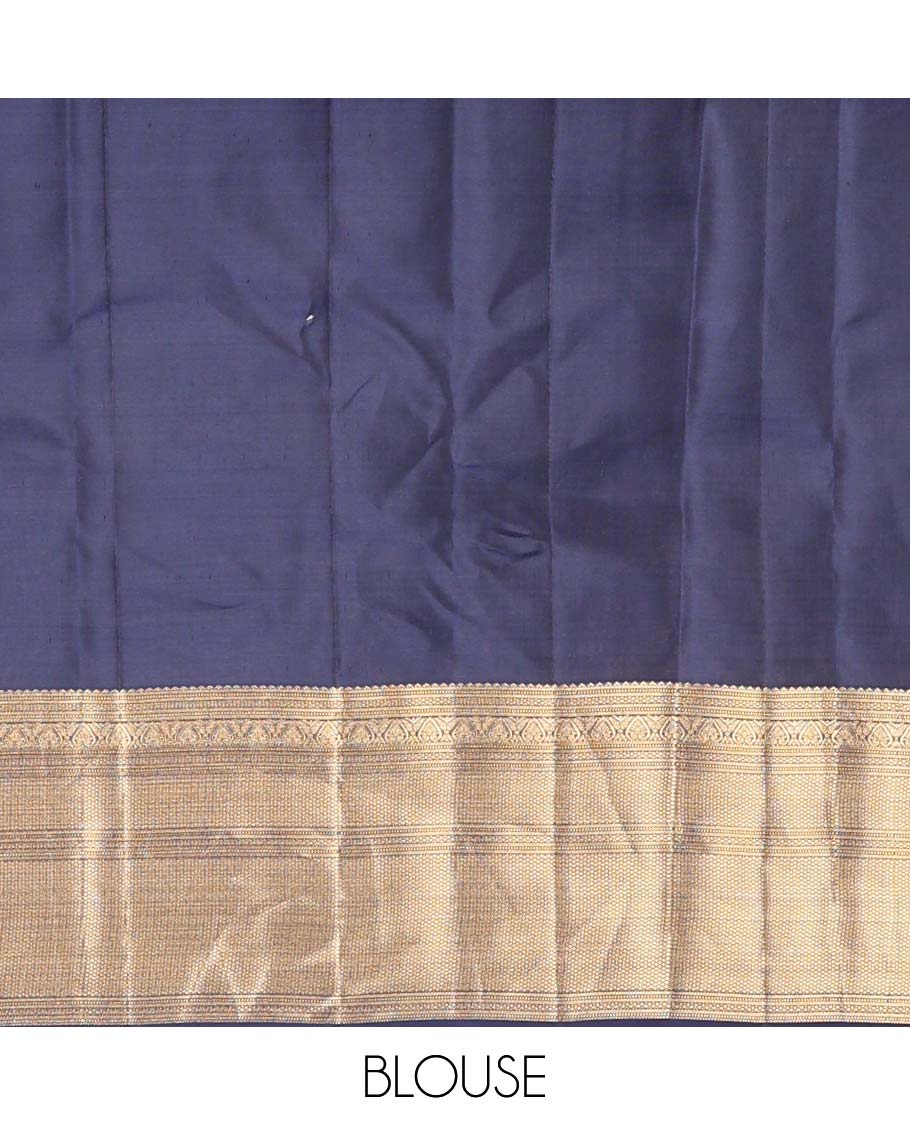 Green rettai manga buttas Vasundhara Lite Silk Mix Saree, traditional design zari border, and contrast intricate pallu - Image 6