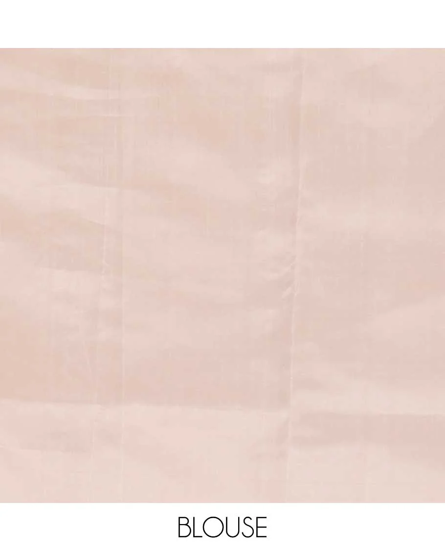 Grey floral buttas Mayuri soft silk saree, contrast border of floral buttas, and jaal pallu - Image 6