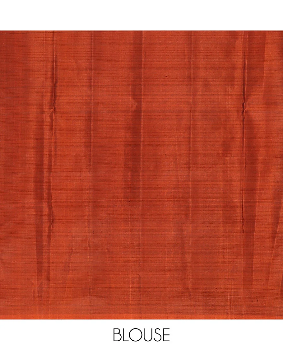 Grey zari buttas Mayuri soft silk saree, contrast border of paisleys and chakram designs, and pallu of intricate designs - Image 6