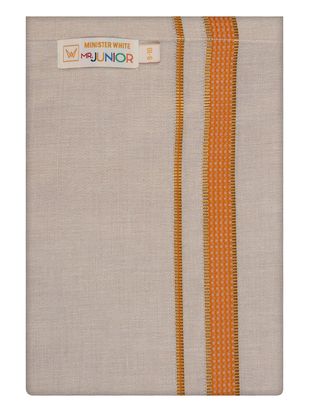 Kids Cotton Orange Shirt with Tissue Matching Border Dhoti Combo Skillful Boy - Image 7