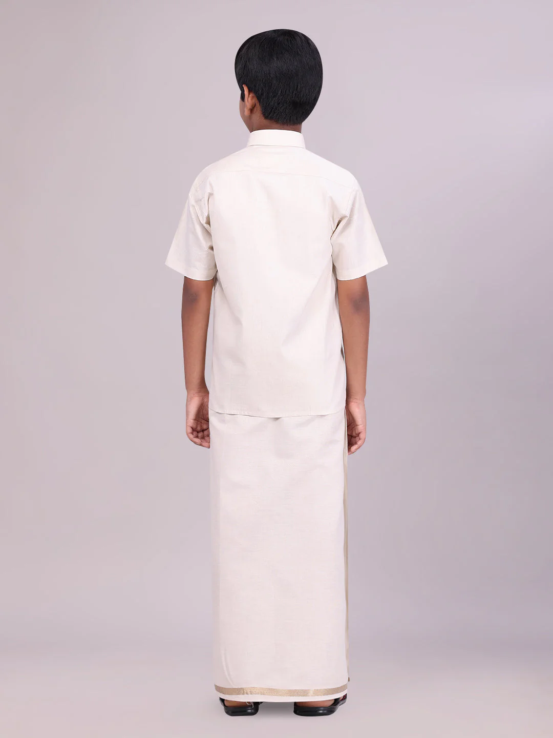 Boys Tissue Beige Colour Shirt with Dhoti Combo Ambitious Boy - Image 3
