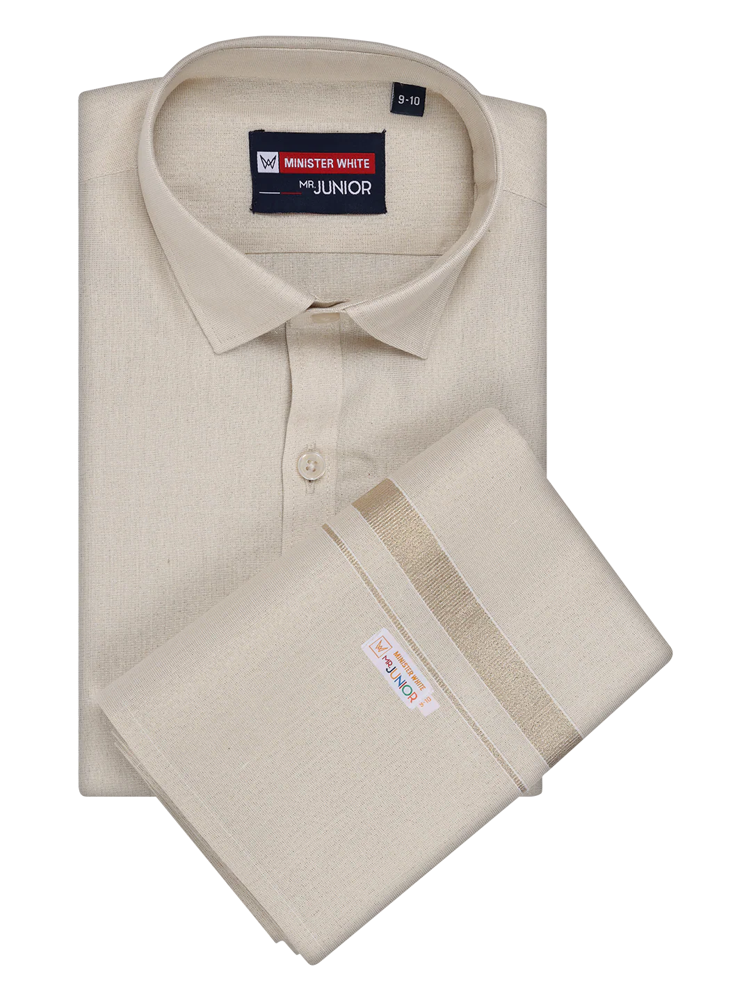 Boys Tissue Beige Colour Shirt with Dhoti Combo Ambitious Boy - Image 7