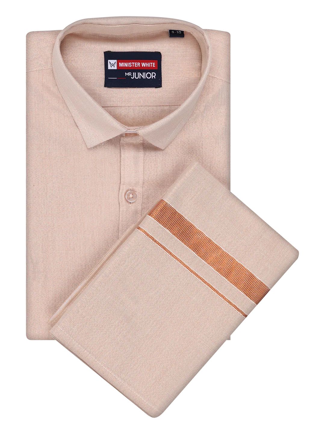 Boys Tissue Copper Colour Shirt with Dhoti Combo Ambitious Boy - Image 7