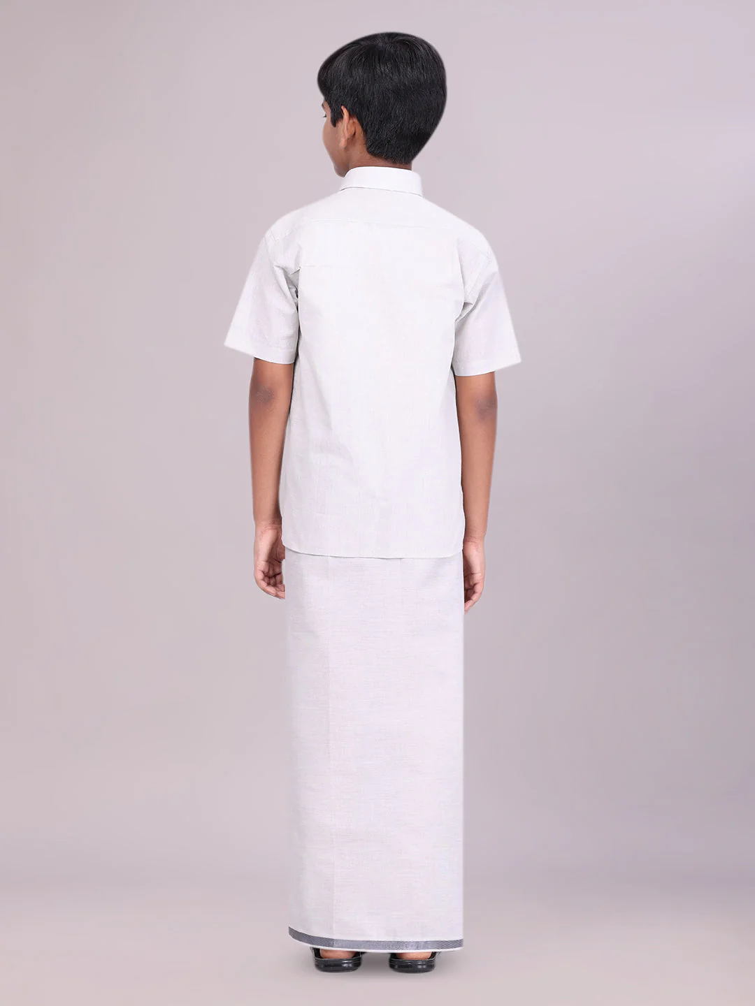 Boys Tissue Grey Colour Shirt with Dhoti Combo Ambitious Boy - Image 4