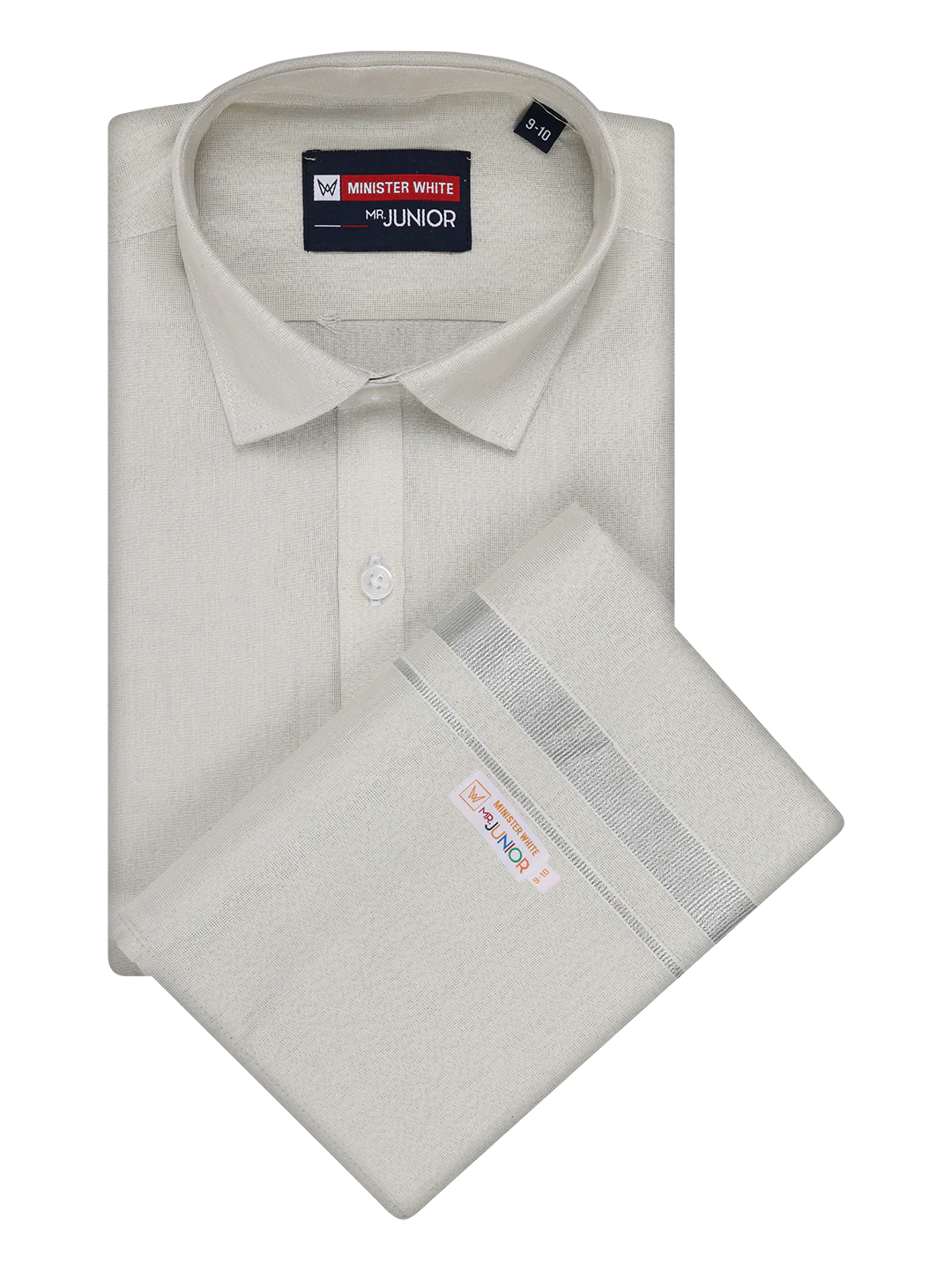 Boys Tissue Silver Colour Shirt with Dhoti Combo Ambitious Boy - Image 7