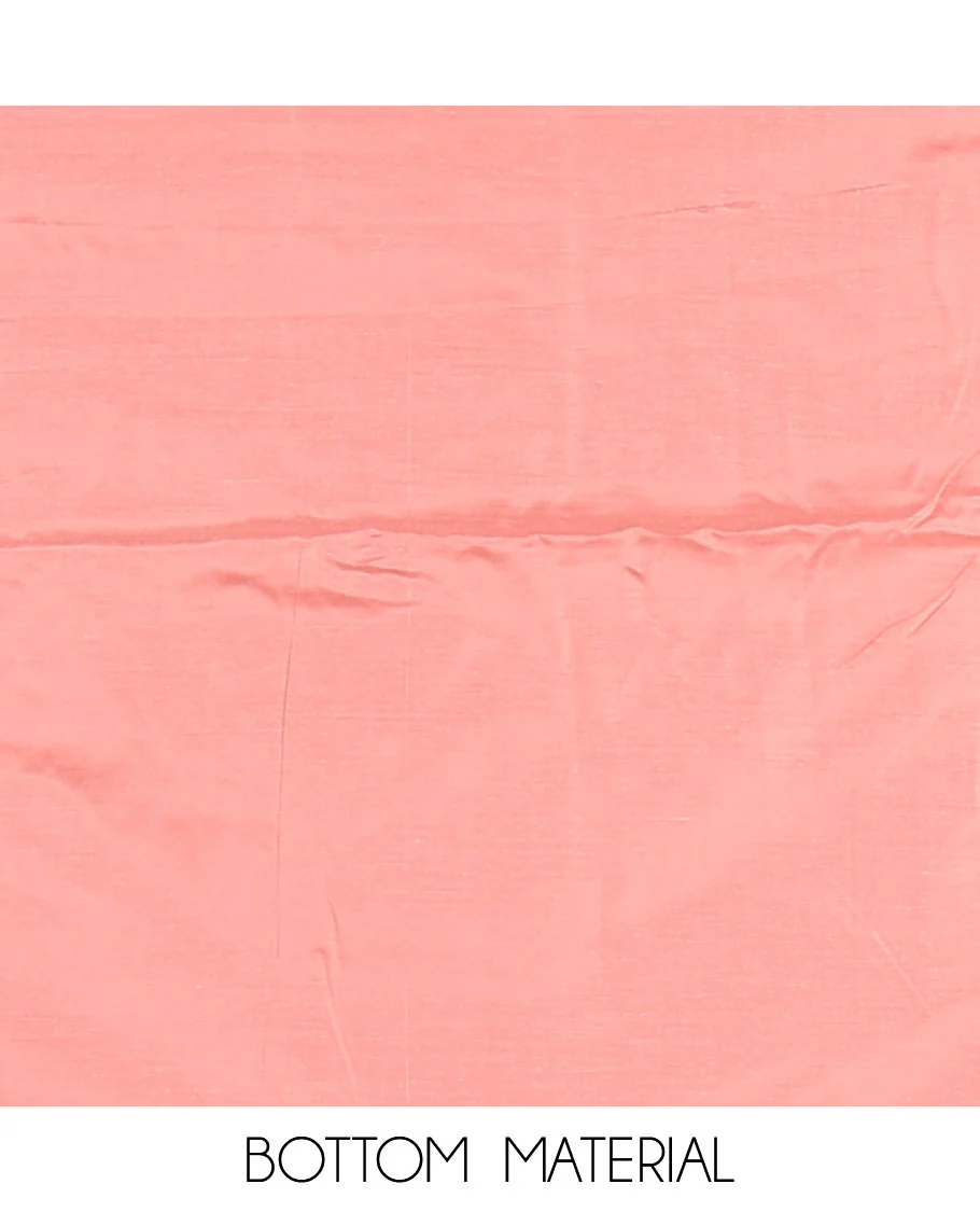 Magenta Vichitra silk material churidar set, floral motifs embroidered top, contrast Santoon bottom, and floral vine thread embroidered scallop dupatta - Image 5