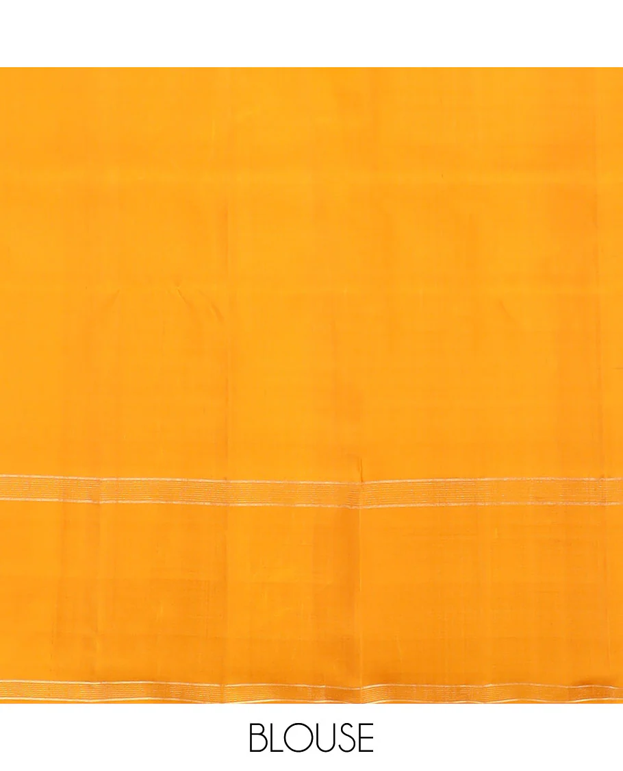 Maroon geometric patterned Mayuri soft silk saree, contrast rettai pettu border & pallu of geometric designs - Image 6