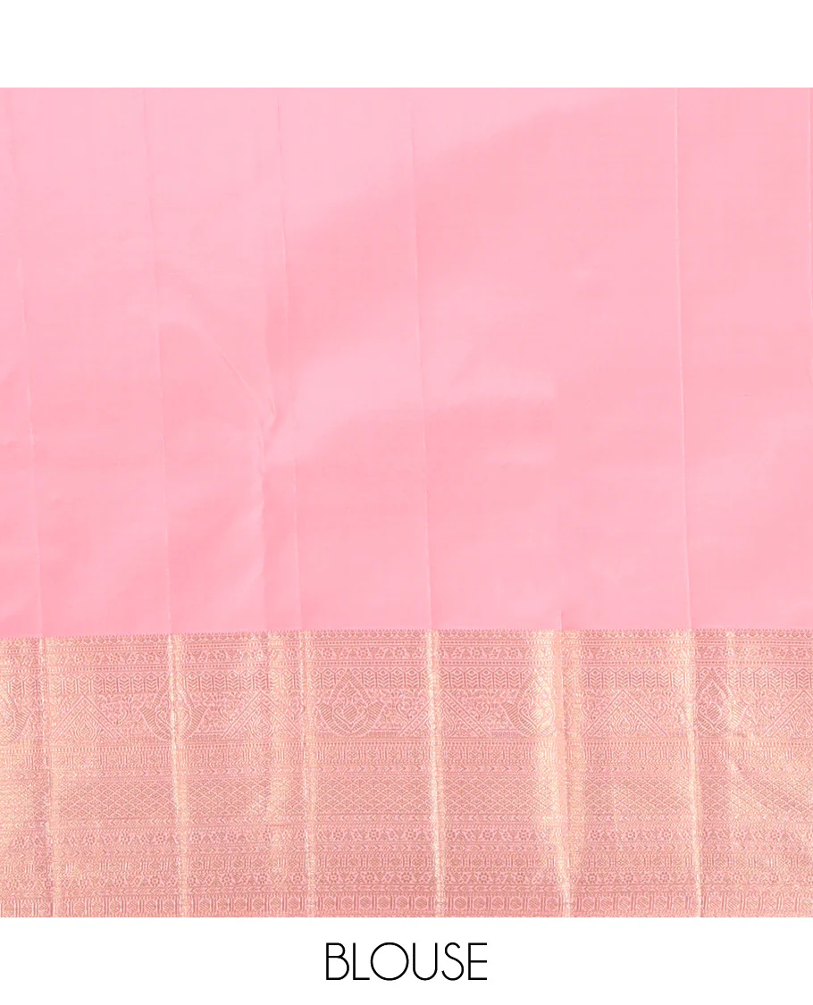 Maroon jacquard wedding silk saree, contrast traditional zari design border, and intricate pallu - Image 6