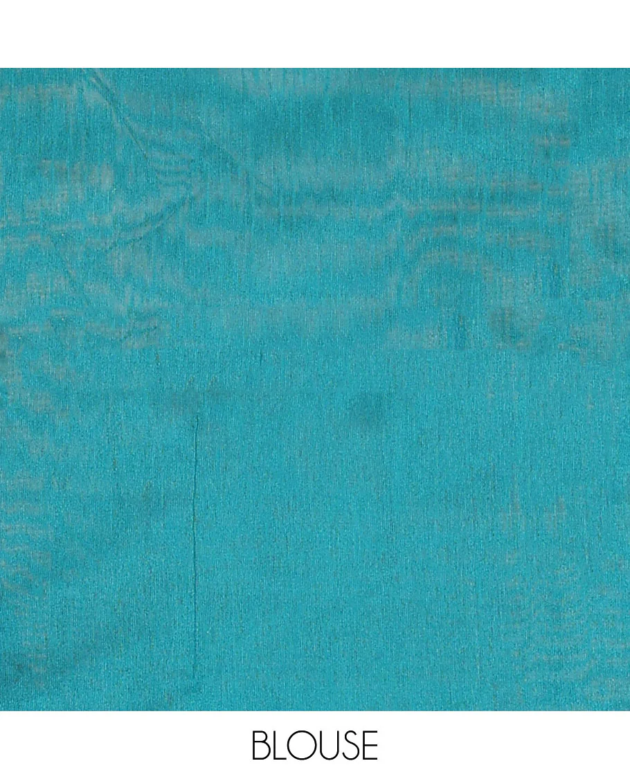Maroon paisley buttas dupion saree, traditional zari border, and contrast striped pallu - Image 4