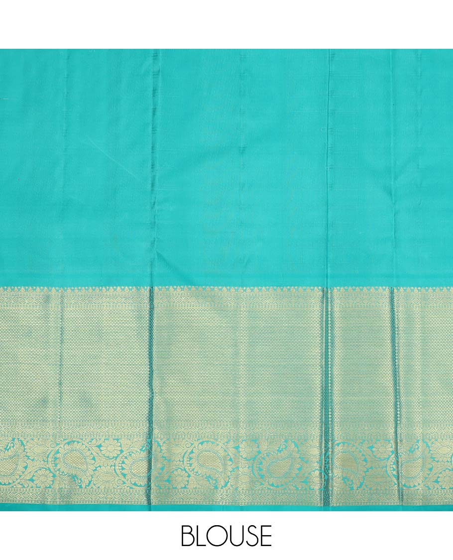 Maroon pure silk half saree, zari design skirt, contrast border and blouse of thilakam, kodi visiry, maga design and mayil kann, and intricate dhavani - Image 7