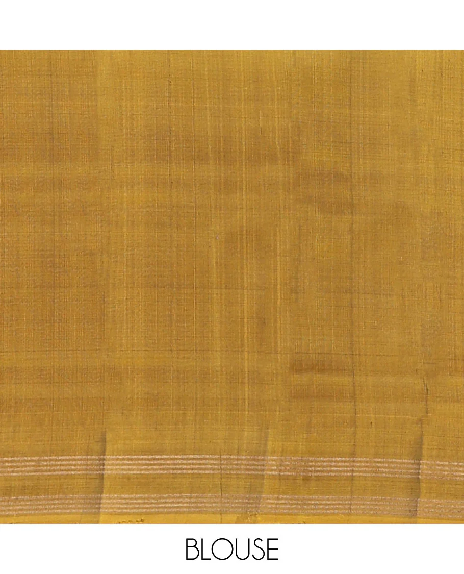 Maroon Uppada Silk Saree Embellished with Parrot Zari Buttas, Highlighted with a Contrast Piping Border, Pallu Decked Up with Zari Designs, and Paired with a Contrast Blouse - Image 6