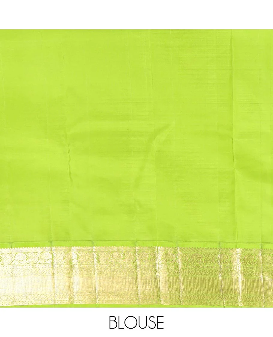 Maroon zari buttas Vasundhara silk saree, contrast border of rekku, muthu, banaras, manga, kamalam, diamond, and vanki designs, and diagonal striped pallu - Image 6