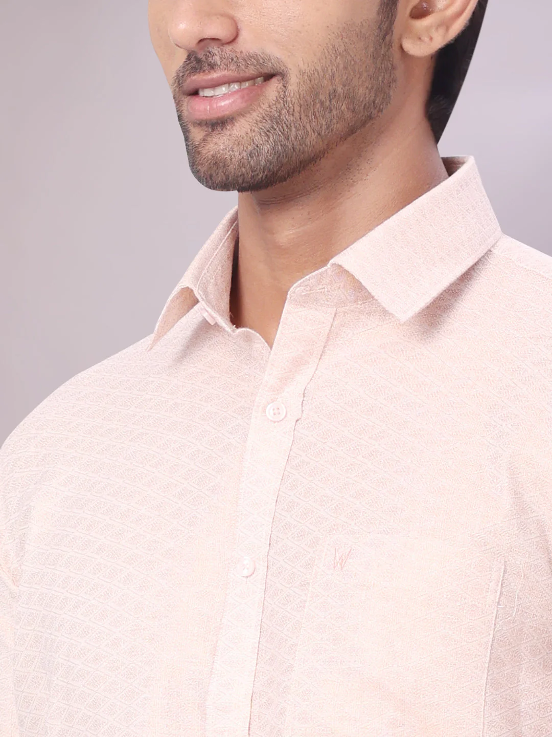 Men's Copper Tissue Jacquard Shirt with Matching Dhoti Combo Zeus - Image 6