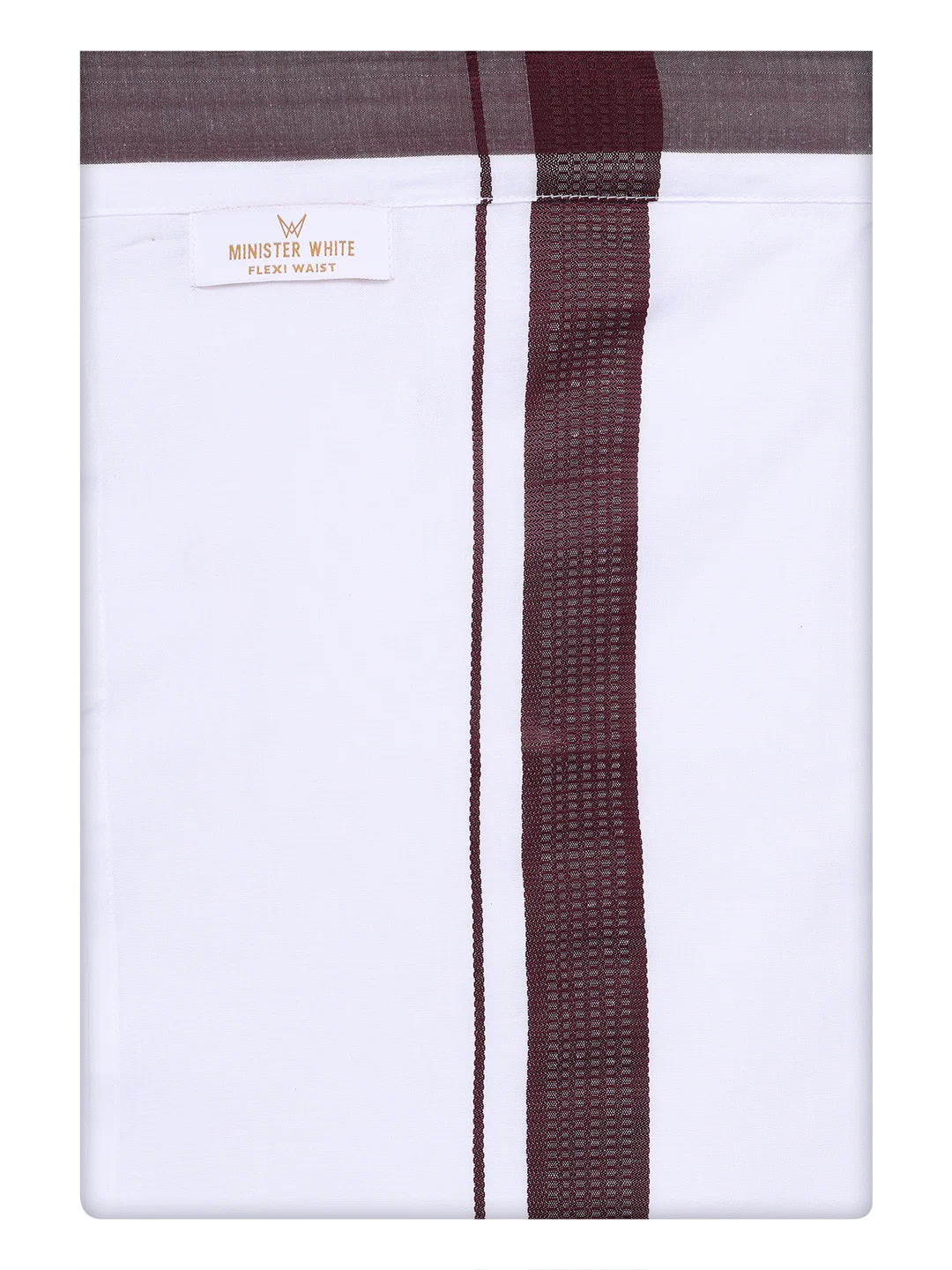 Men's Maroon Shirt with Matching Border Flexi Dhoti Combo Casper Flexi - Image 9