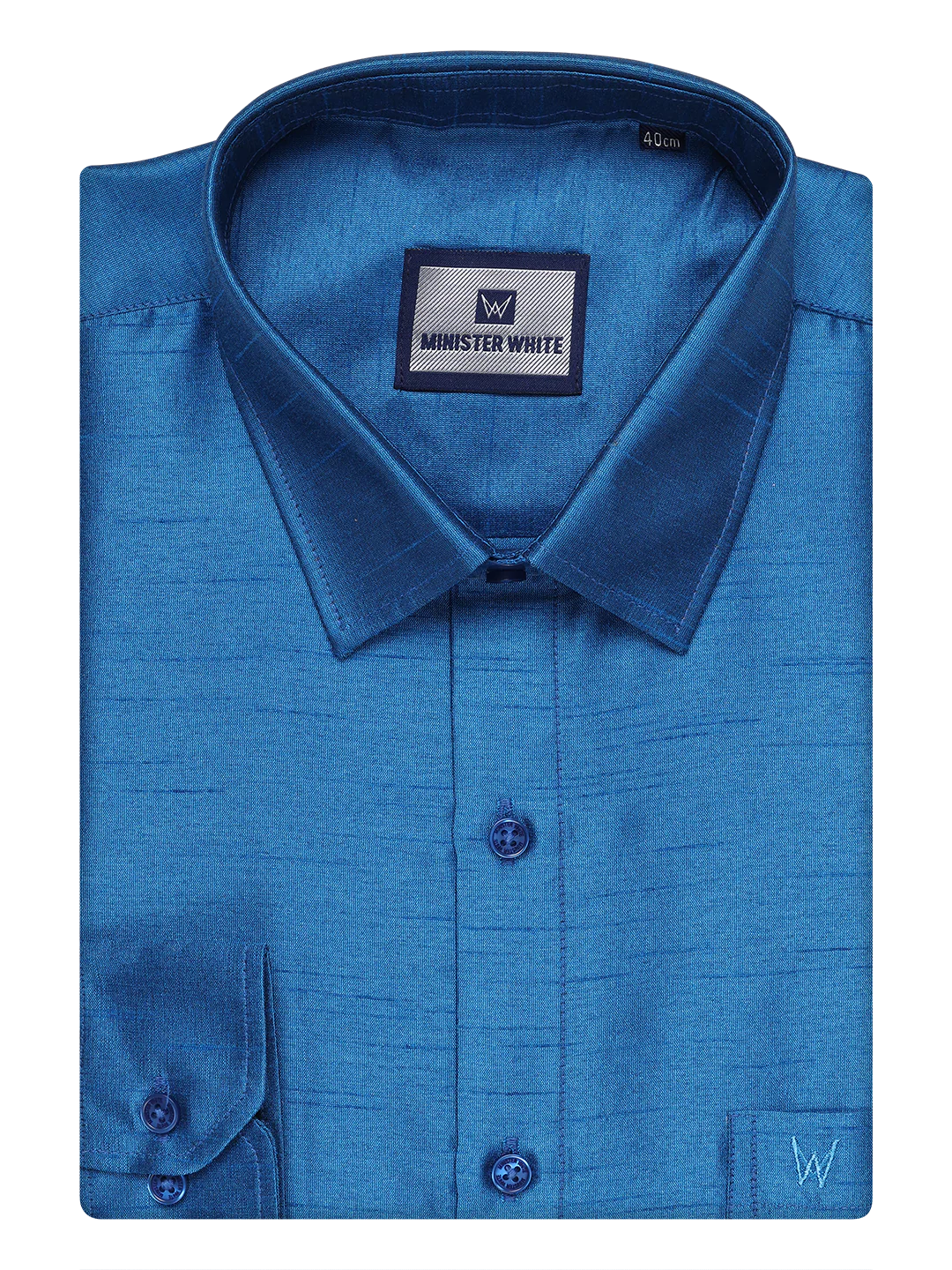 Men's Ramar Blue Dupion Satin Color Shirt with Matching Border Flexi Dhoti Combo Gora Flexi - Image 8