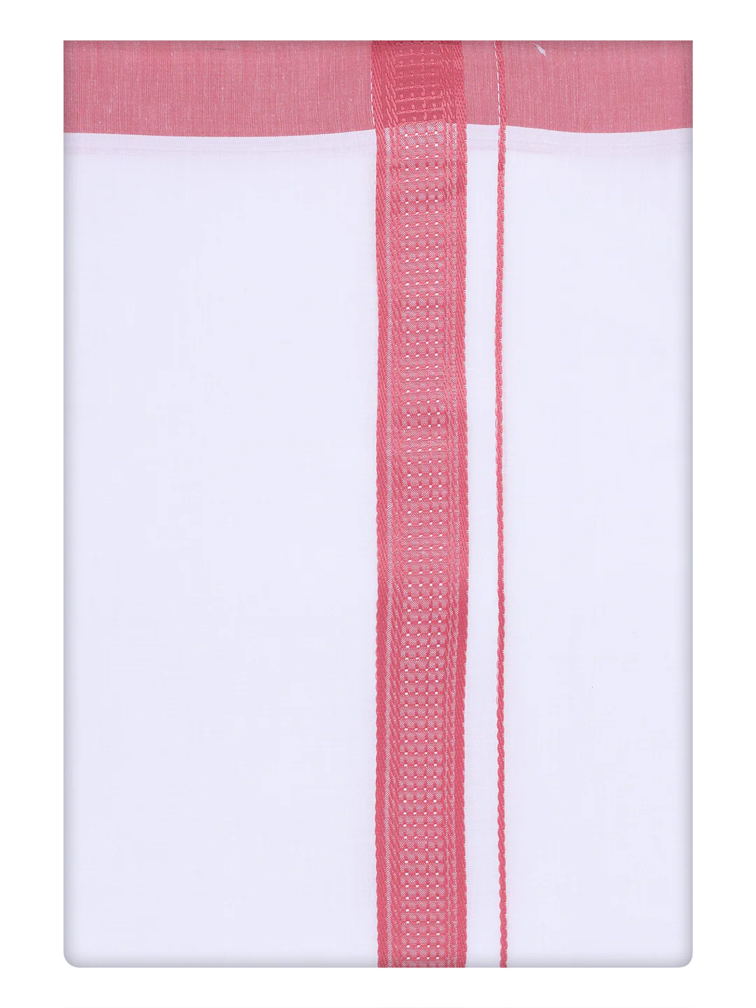 Mens Coral Pink Dupion Satin Shirt with Matching Border Dhoti Combo Gora - Image 7