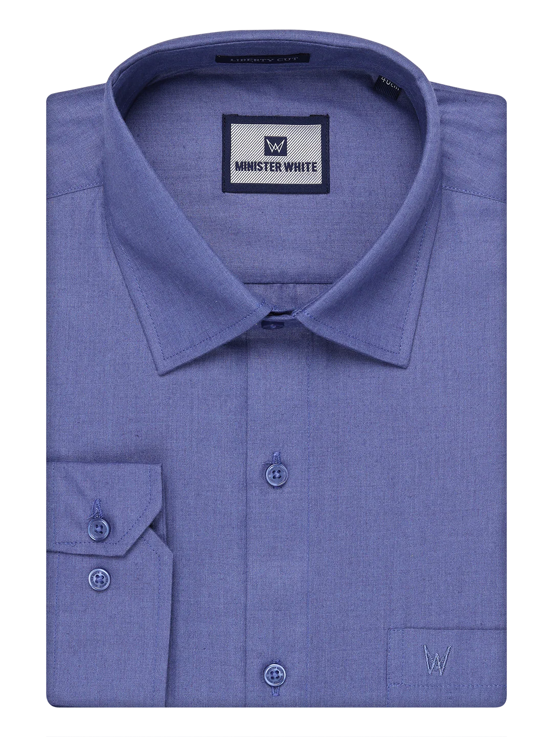 Mens Cotton Blue Color Shirt with Matching Border Flexi Dhoti Combo Casper Flexi - Image 8