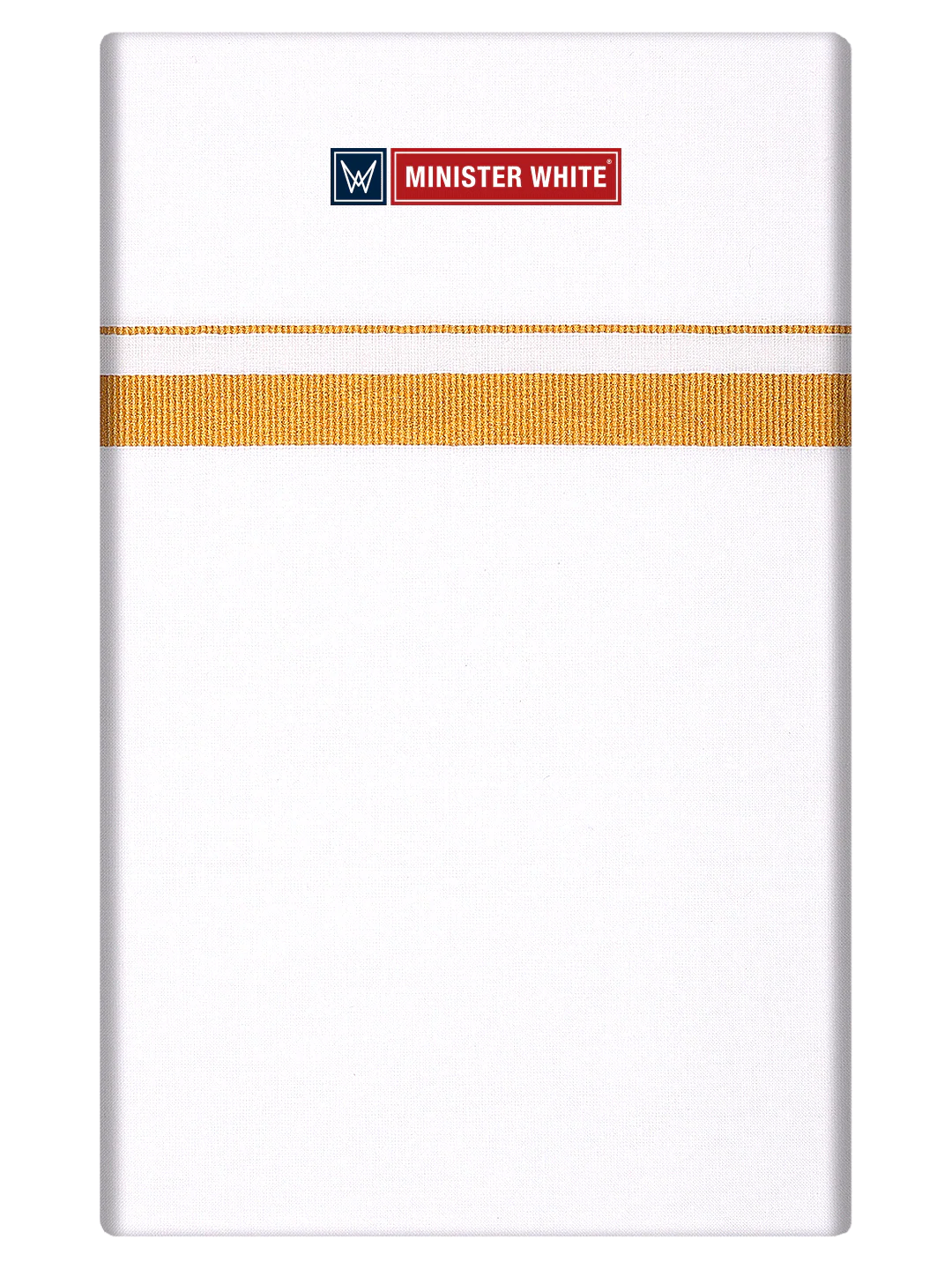 Mens Cotton Cream Single Layered Dhoti with 1/2" Gold Jari Border - Prime 1/2