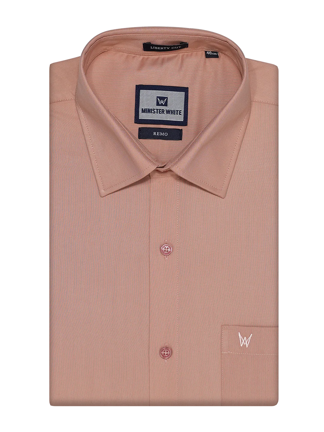 Mens Cotton Regular Fit Peach Colour Shirt Remo