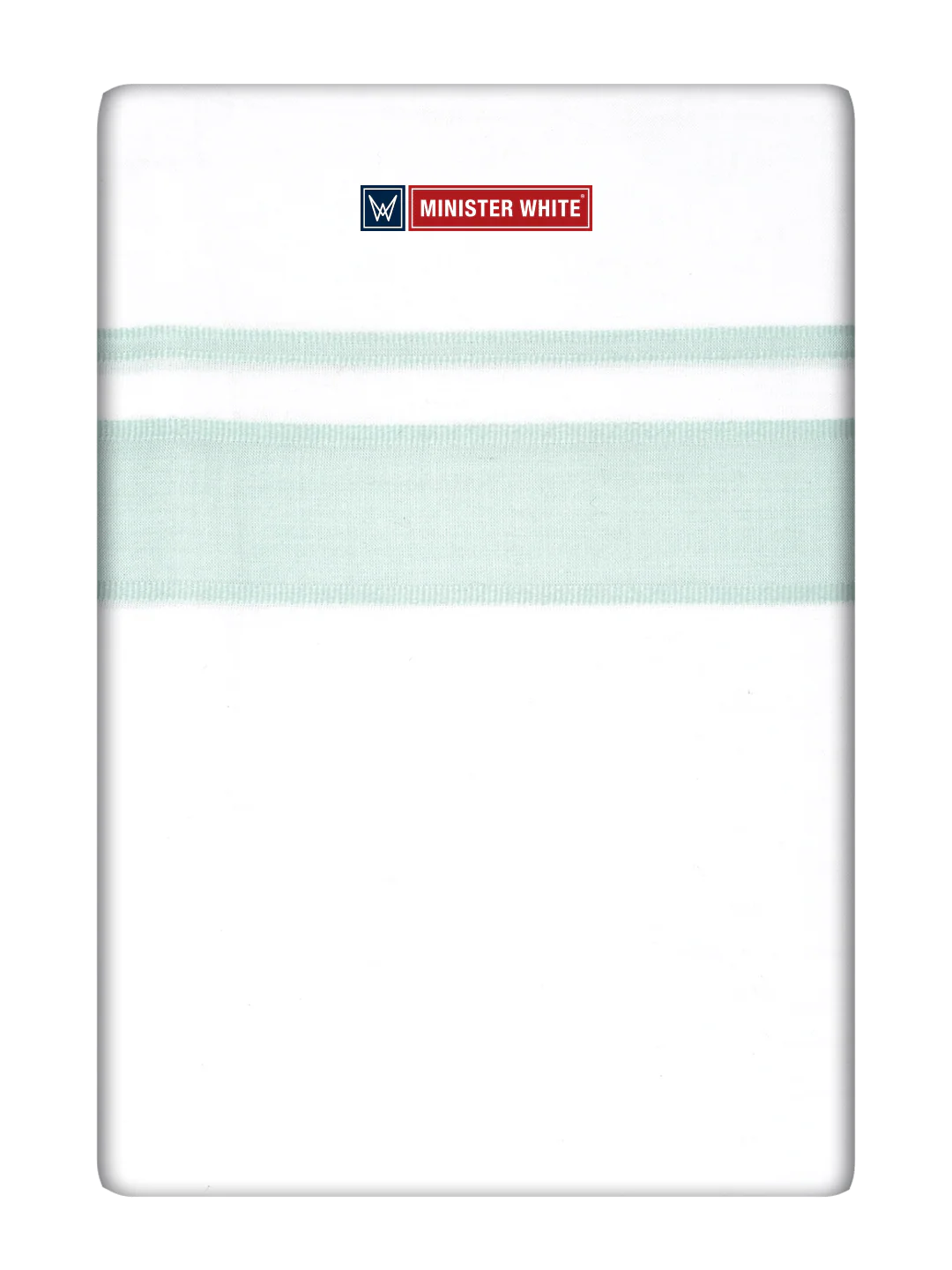 Mens Cotton White Double Layered Dhoti with Pista Green Fancy Kara- Empuran