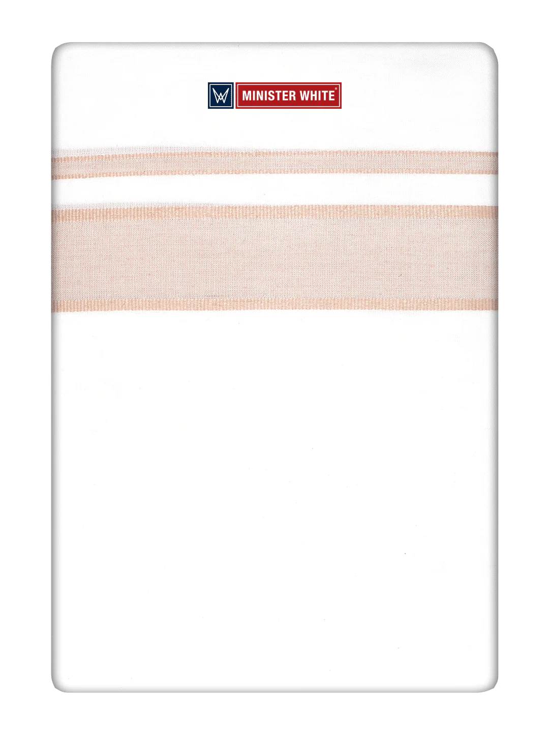 Mens Cotton White Double Layered Dhoti with Sandal Fancy Kara - Empuran