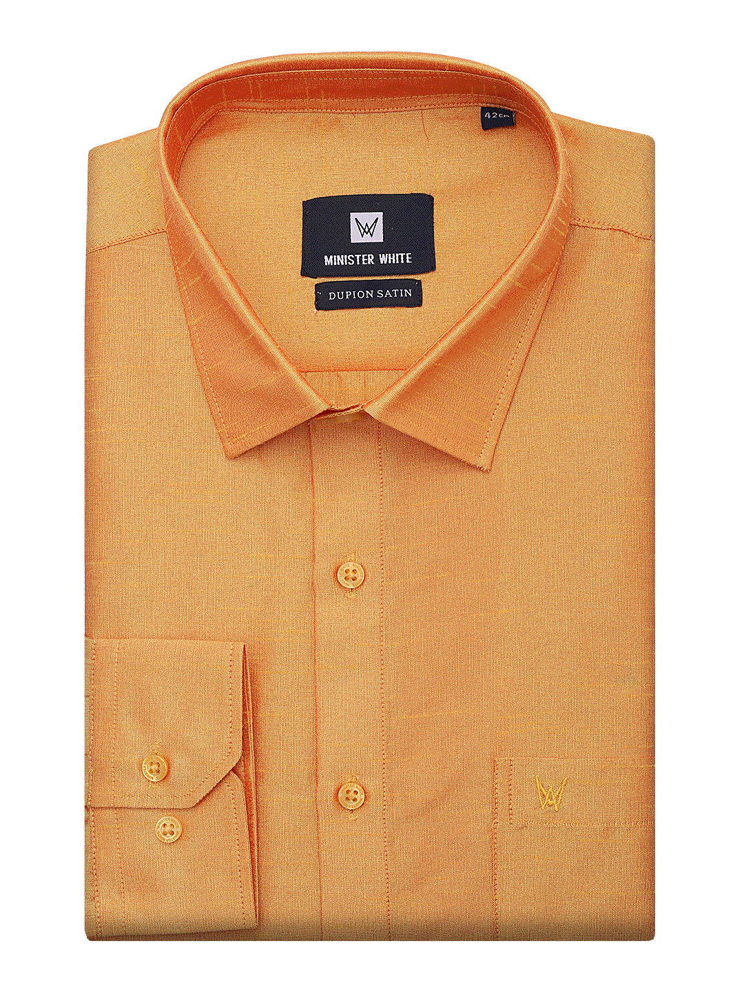 Mens Dupion Satin Regular Fit Gold Yellow Colour Shirt - Image 7