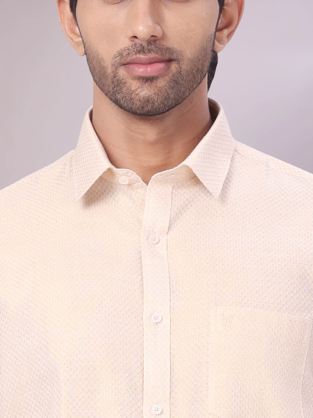 Mens Gold Tissue Jacquard Shirt with Matching Dhoti Combo Zeus - Image 5