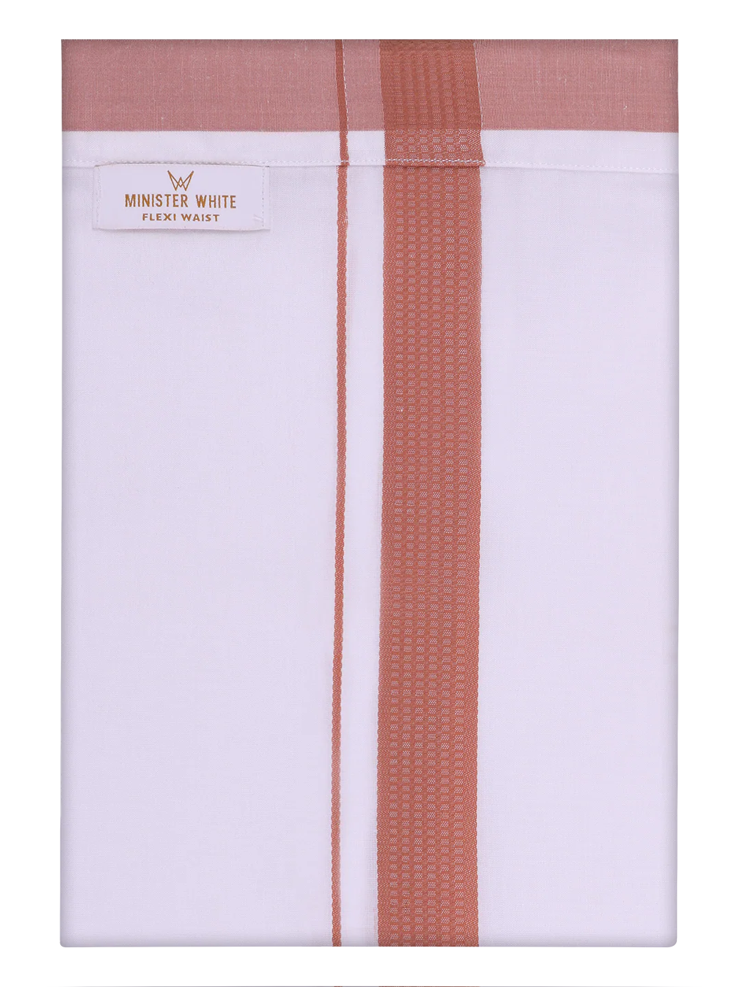 Mens Light Brown Dupion Satin Shirt with Matching Border Flexi Dhoti Combo Gora Flexi - Image 9