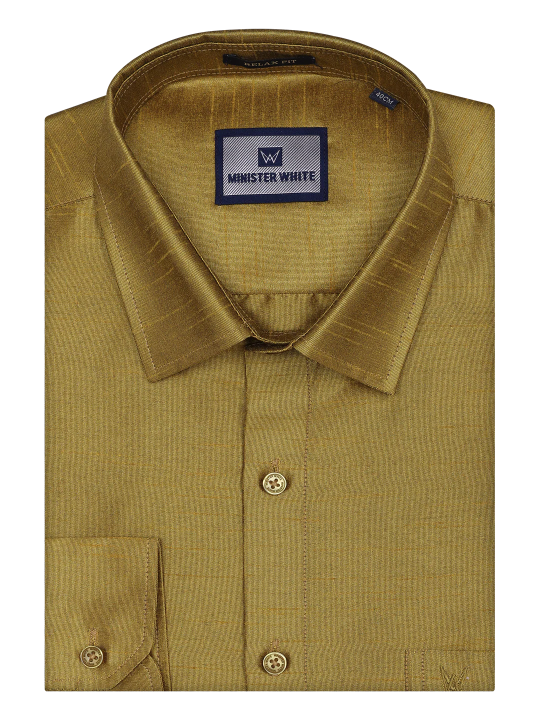 Mens Light Green Dupion Satin Color Shirt with Matching Border Dhoti Combo Gora - Image 2