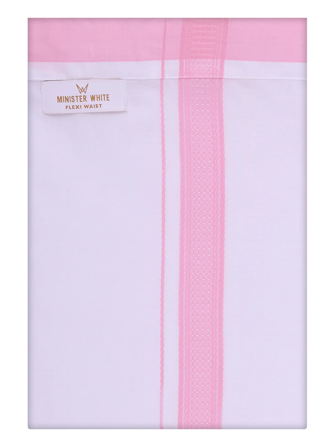 Mens Light Pink Dupion Satin Shirt with Matching Border Flexi Dhoti Combo Gora Flexi - Image 9