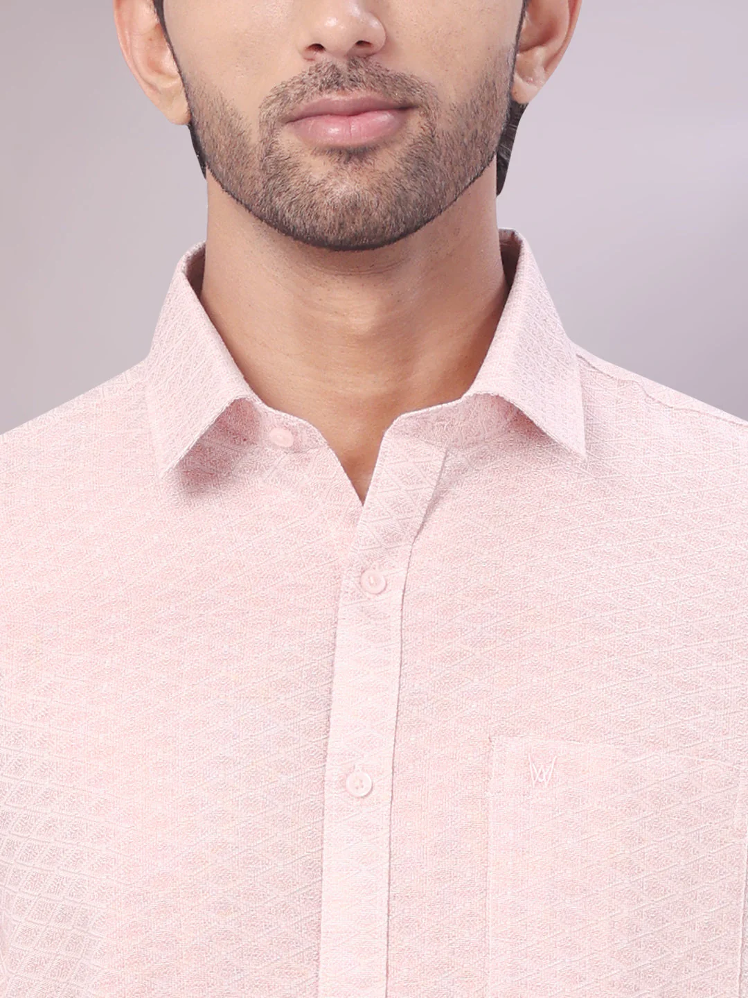 Mens Maroon Tissue Jacquard Shirt with Matching Dhoti Combo Zeus - Image 5