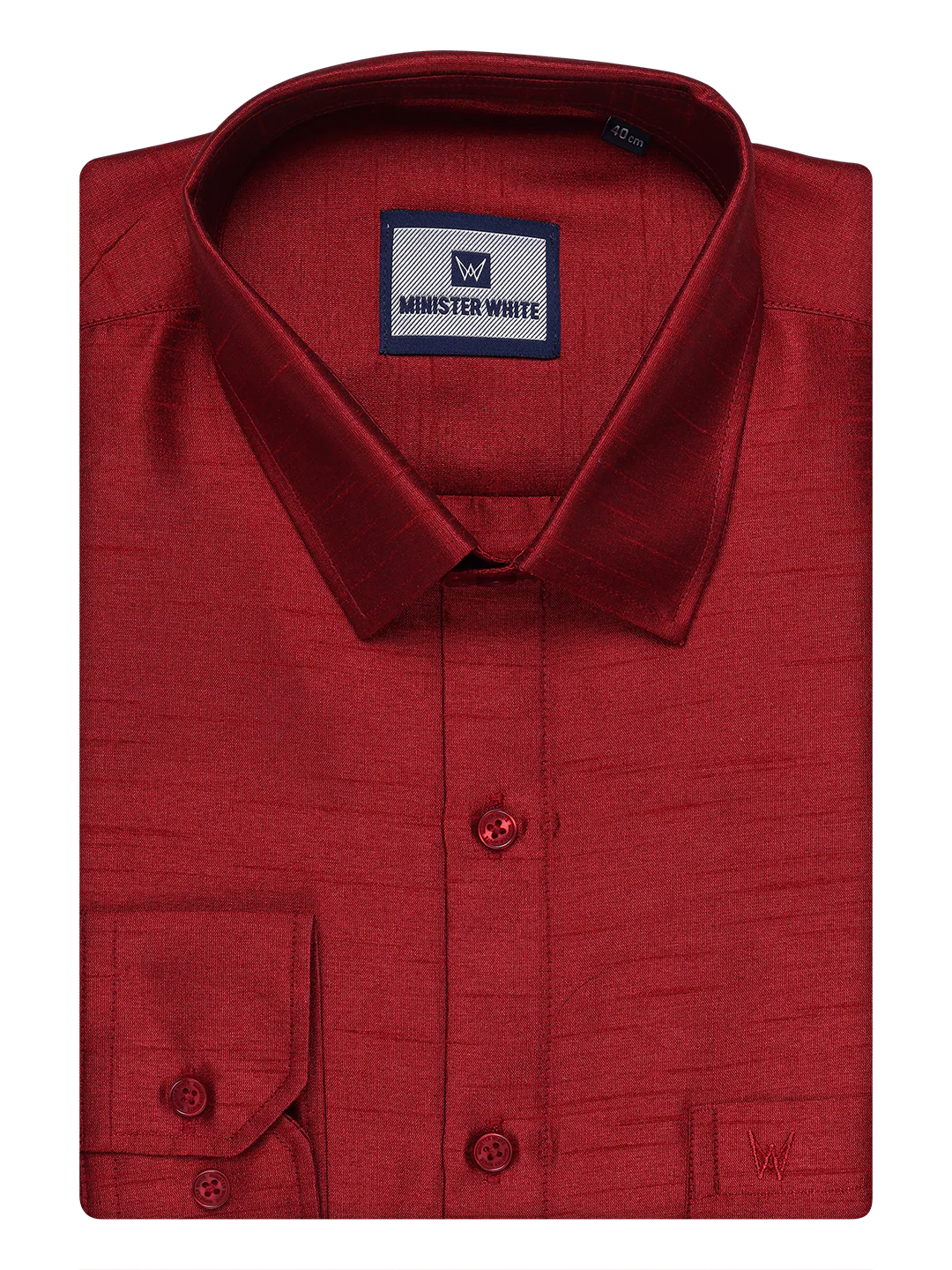 Mens Red Dupion Satin Color Shirt with Matching Border Dhoti Combo Gora - Image 6