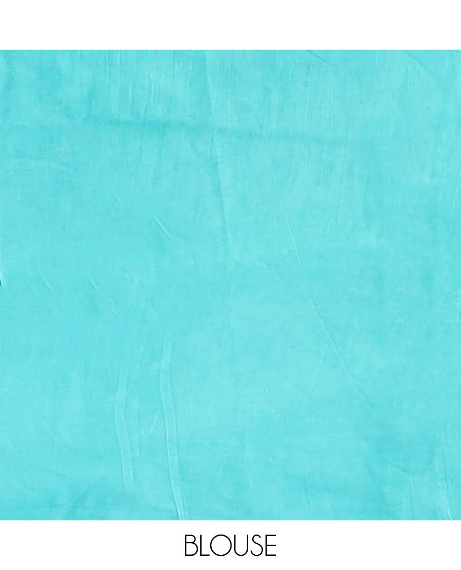 Multi color shibori design mul mul cotton saree with contrast border & shibori style design pallu - Image 2