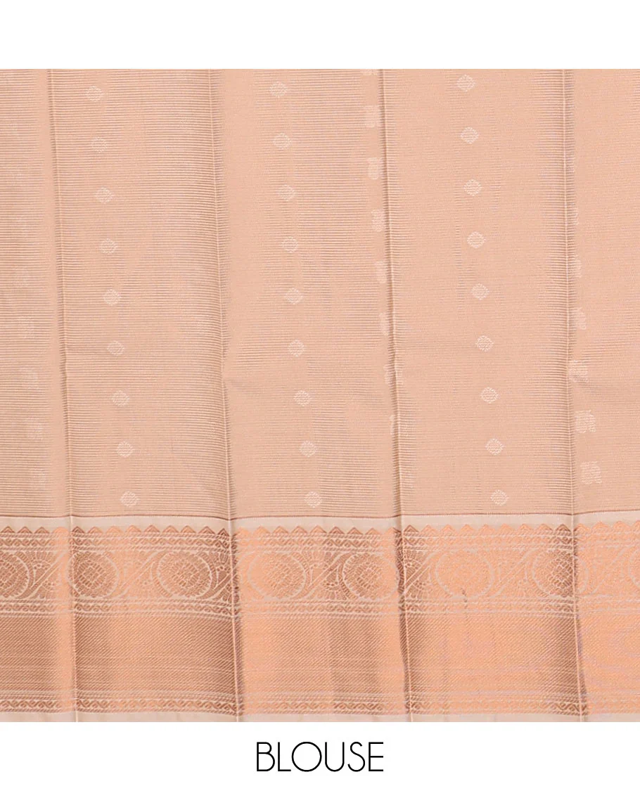 Mustard zari buttas gift saree, contrast traditional zari border of chakrams, and zari weave pallu - Image 4