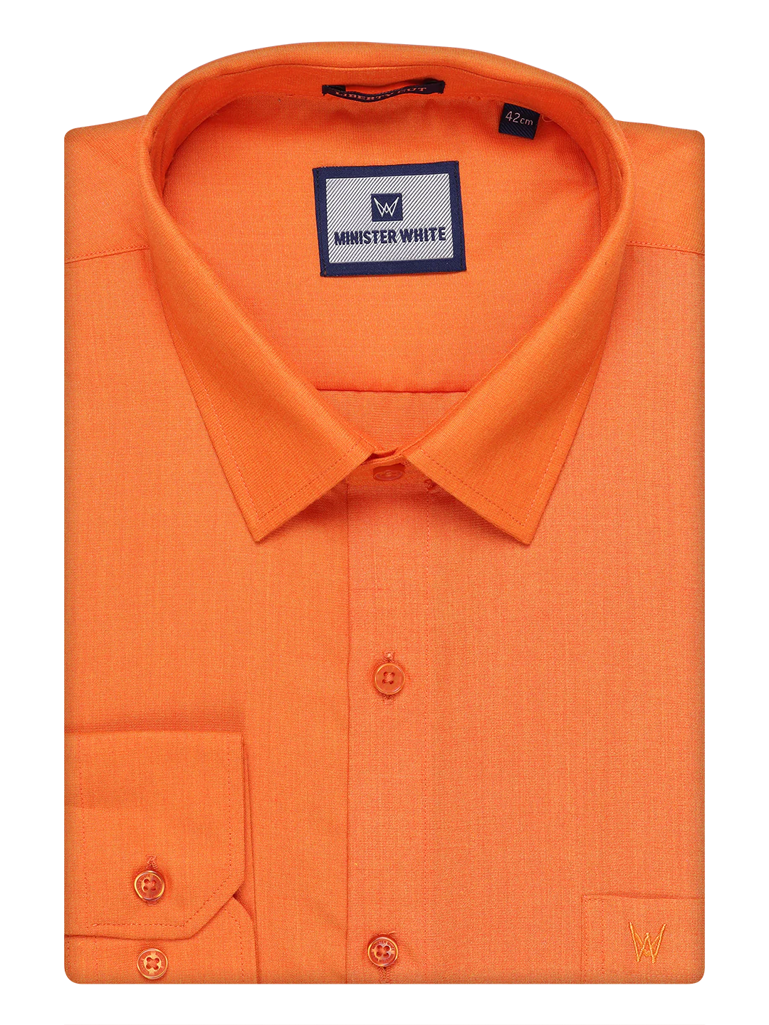 Mens Cotton Orange Matching Shirt and Dhoti Combo Luster - Image 6