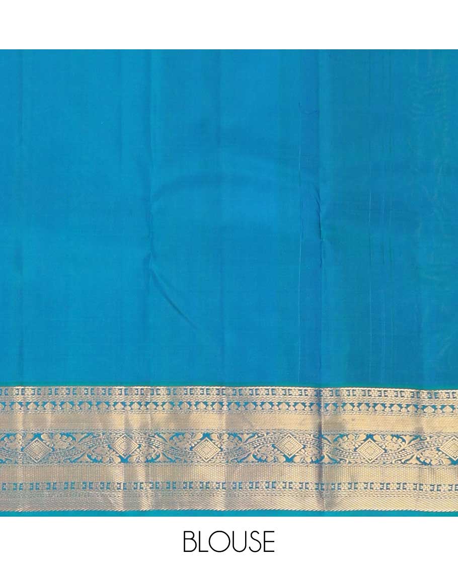 Pink zari buttas Vasundhara silk saree, contrast zari woven pallu, and border of kamalam,kuyil kann, thilakam mokku, and zari designs - Image 6