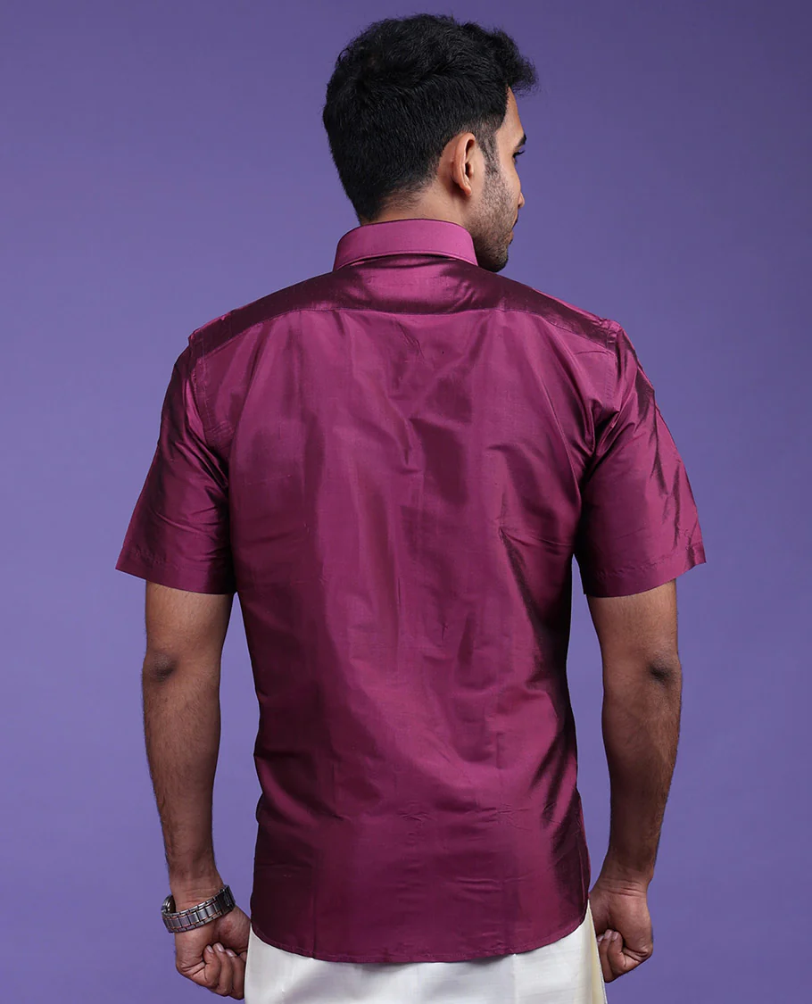 Purple Pure Silk Shirt - Image 12