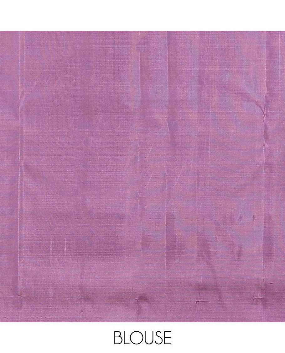 Purple zari buttas Vasundhara silk saree, self-border, and pallu of geometric designs - Image 6