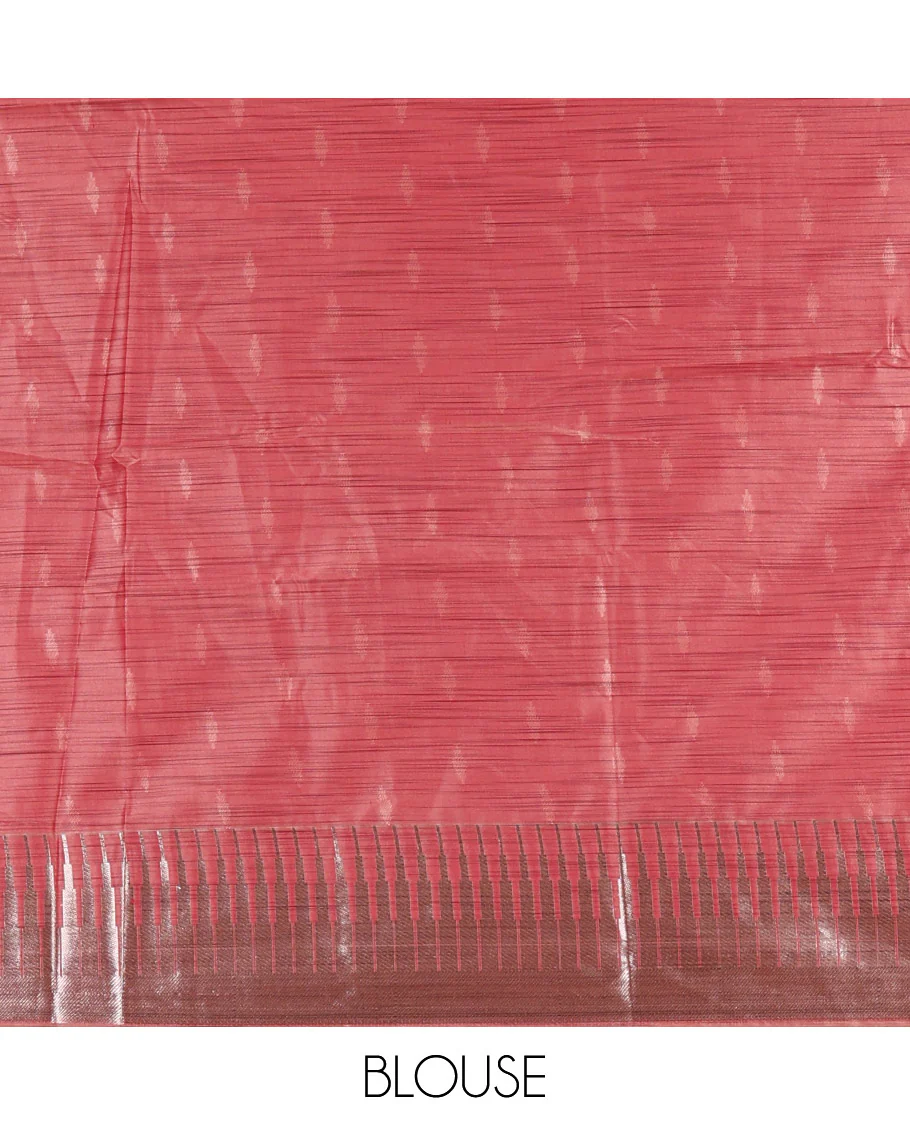 Rama zari buttas woven Luxury soft silk saree, temple zari border, contrast pallu of intricate zari designs, and zari design blouse - Image 3