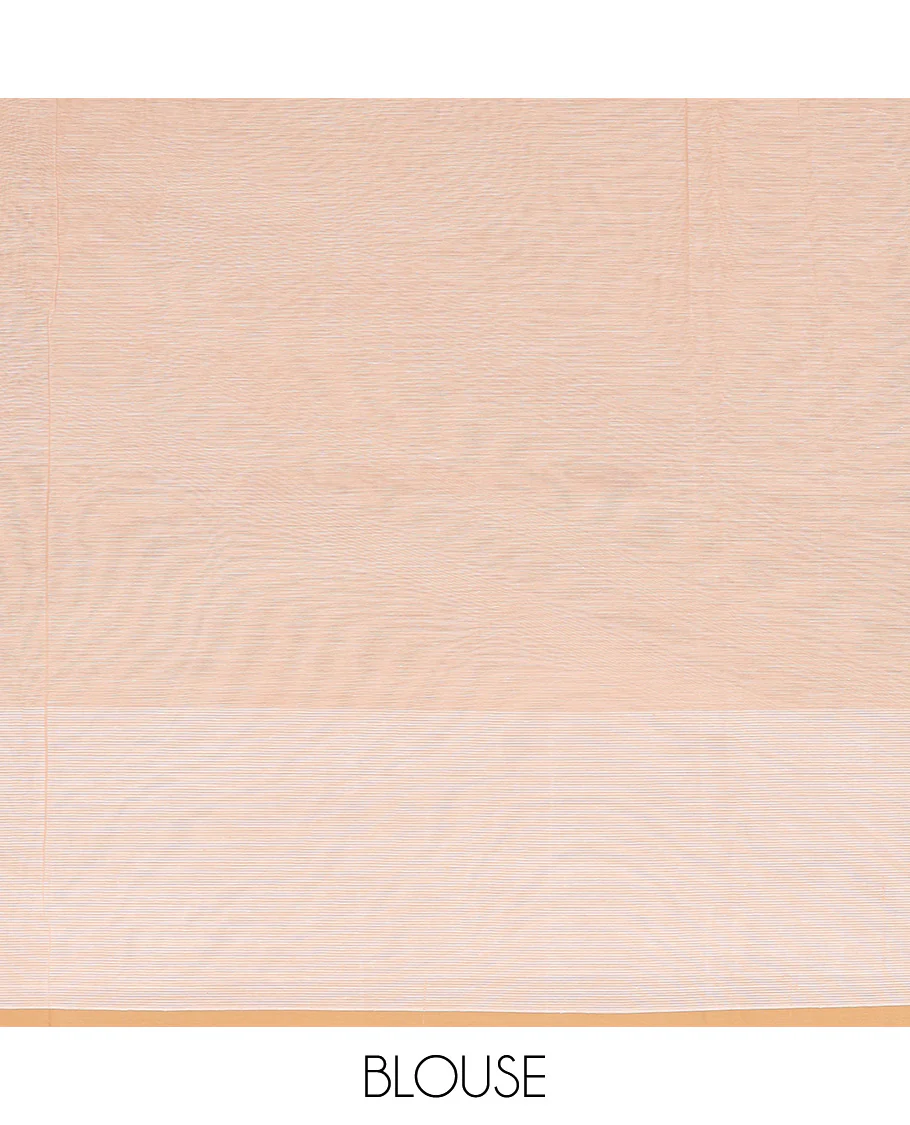 Sandal buttas Coimbatore Cotton saree, unique buttas woven border, and pallu - Image 3
