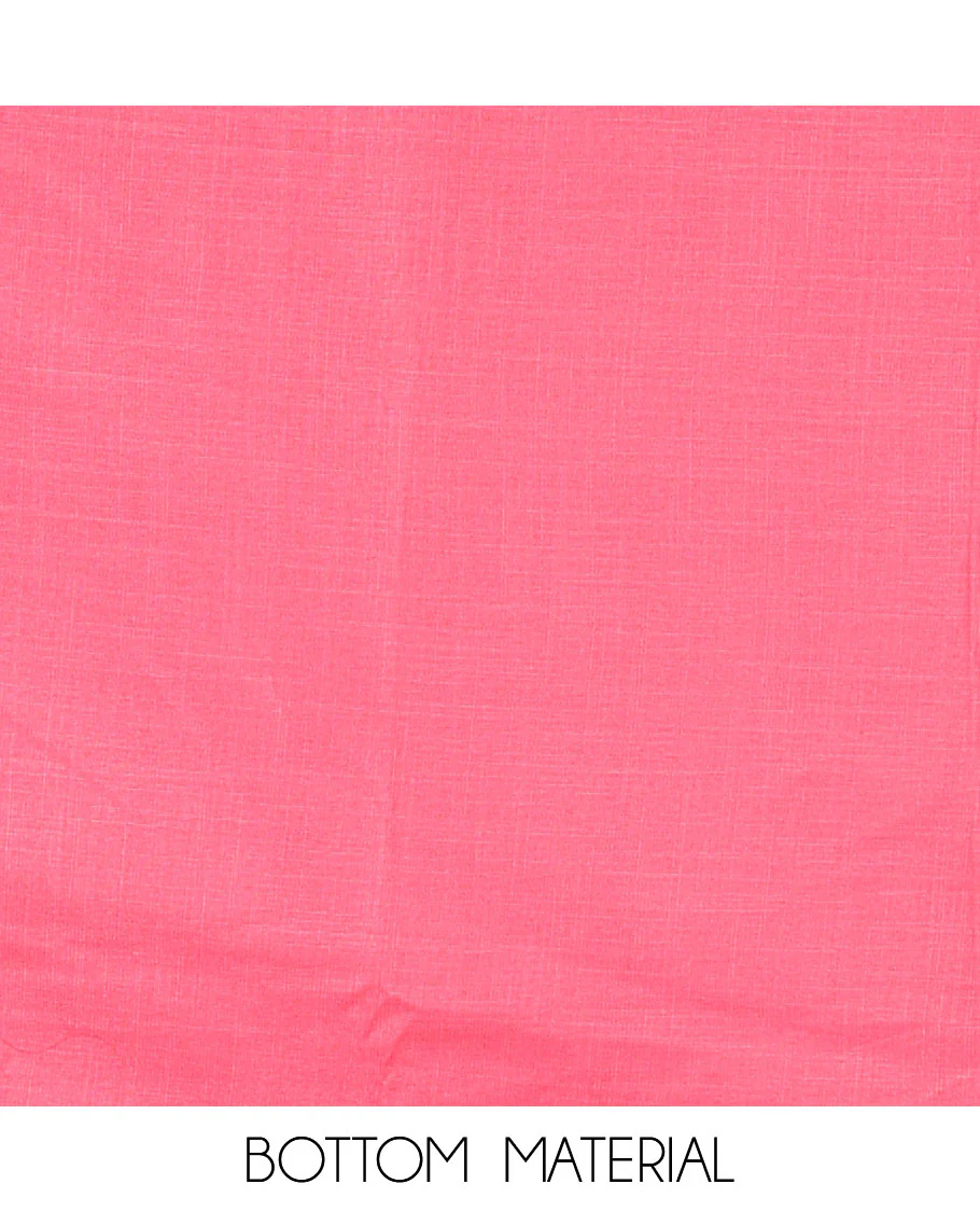 Wine Vertican silk material chudidar set, vertical ikkat stripes, and kantha work top, contrast plain slub cotton bottom, and linen contrast ikkat printed zari border dupatta - Image 5