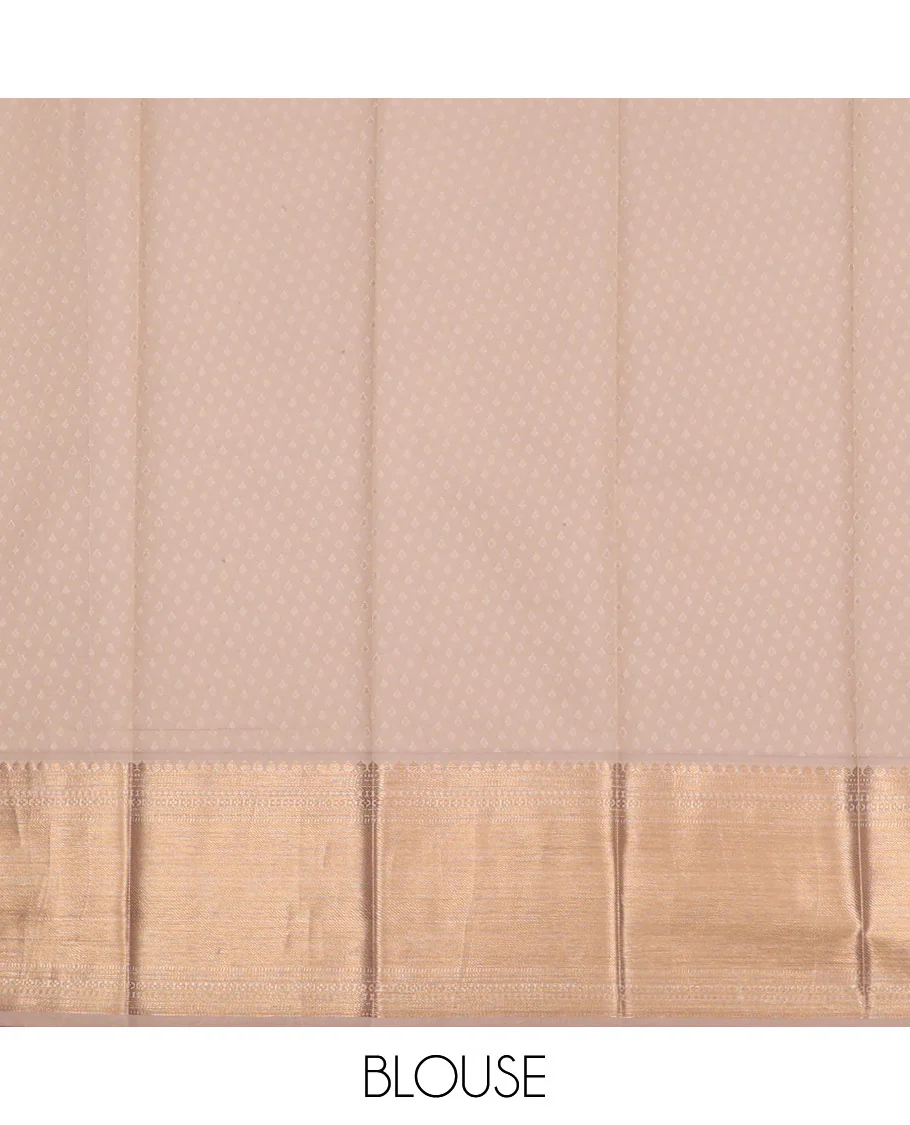 Yellow jacquard Kanchipuram wedding silk saree, zari border steeped with traditional designs, and jaal pallu - Image 3