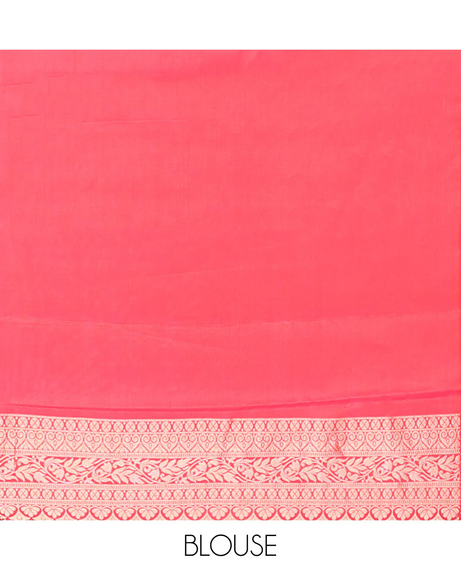 Yellow zari buttas Vasundhara silk saree, contrast border of thilakam mokku, kathir, leaf vine, floral, and diamond designs, and pallu of intricate designs - Image 6